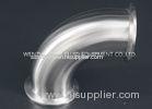 Stain polish Stainless Steel Sanitary Fittings quick - install Dairy 90 Degree Elbow