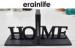 Decorative Home Accessories Set Black 2Pcs Sandstone HOME Letter Book End