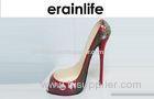 Christmas Pattern High Heel Wine Bottle Holder Shoe ShapeFor Women