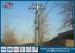 Shockproof Galvanized Electrical Steel Utility Poles ISO9001 Approve