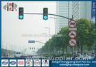 Outdoor Single Arm Galvanized Traffic Light Post Energy Saving