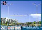Double Arm LED Street Light Poles Post Galvanization Colored 13m