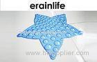 Waterproof Blue Star Patterned Bath Mats PVC / PE Customized Size