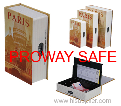 book safes book shaped boxes Lockable steel interior with 3 stages combination lock