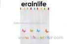 Bathroom Shower Curtain Colorful Butterfly Pattern Polyvinyl Chloride Bathroom Fittings