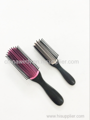 Black color Mini Plastic Professional Hairbrush
