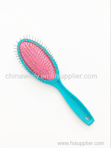 Metal Pin Plastic Professional Hairbrush