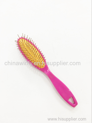 Metal Pin Mini Plastic Professional Hairbrush