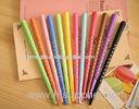 Promotional Orange / Green / Yellow Plastic Advertising Ball Pen Heart Shape