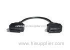 Vehicle 16pin Female Cable For OBD2 Adapter J2534 Black Connectors
