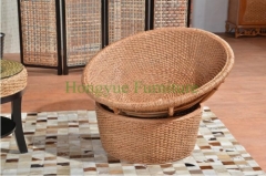 Natural rattan lounge chair with cushions from china