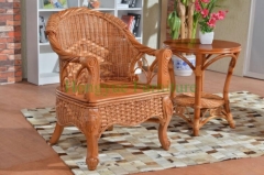 Living room natural rattan table chair solutions