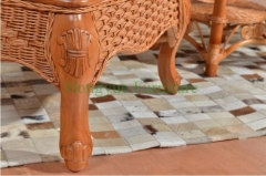 Living room natural rattan table chair solutions