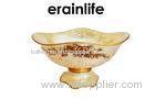 Home Gold Polyresin Fruit Tray / Luxury Fruit Platter Decoration Ideas