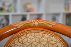 Natural rattan wicker material table chairs for living room