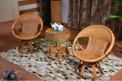 Natural rattan table chair for living room use