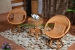 Natural rattan table chair for living room use
