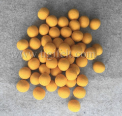 Yellow color wool laundry balls