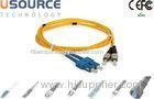 Indoor FTTH Drop Coaxial Optical Fiber Patch Cord Single Mode SC to FC Duplex