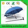 Popular Walking Stick Custom Printed Umbrellas Blue With Digital Printing