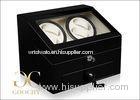 Tempering Glass Dual Watch Winder / Watch Automatic Winder Black