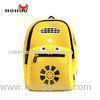 Durable Large Capacity Kids School Satchels Yellow Personalized