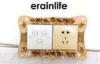 Flower Electrical Socket Home Decor Items Square Picture Frame