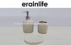 Natural Sandstone Bathroom Accessories 3 Pcs Color Customized