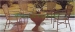 Brown rattan wicker garden dining furniture set