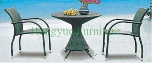 Grey rattan garden dining table chair set designs