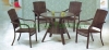 Rattan material dining set furniture wicker dining set