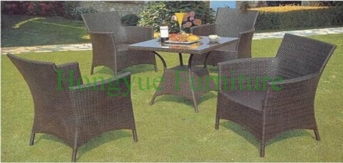 Brown rattan dining set wicker garden dining set