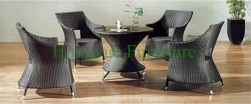 Wicker dining set furniture rattan dining table chair sets supplier
