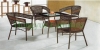 Brown wicker dining table chair sets furniture supplier