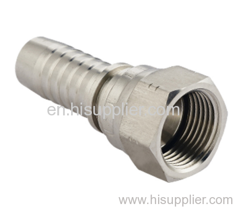 SAE Female 90 degree Cone Seat hydraulic compression fitting for hose barb