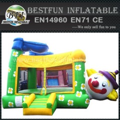 Clown inflatable belly bounce house