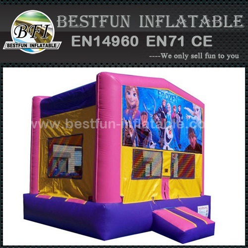 Inflatable jumping house with frozen theme