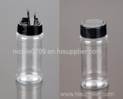 Durable Cheapest 200ml clear plastic spice bottle condiment container