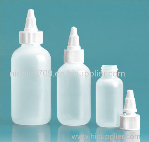 30ml 60ml 120ml Plastic LDPE Boston Rounds Bottle with Twist Top