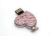 Pink Diamond USB Memory Stick Heart Shaped Flash Drive Personalised