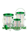 Clear Cylindrical PVC PET bucket plastic tubes with tin lid and bottom paint can bucket