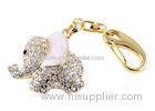 Key Ring Diamond USB Flash Drive / Personalized Pen Drives 2.0 128GB