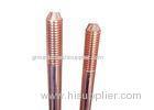 High corrosion resistance threaded ground rod with clamps Dia 8mm - 25mm