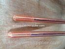 OEM Threaded and pointed copper bonded earth rod / electrode 20mm