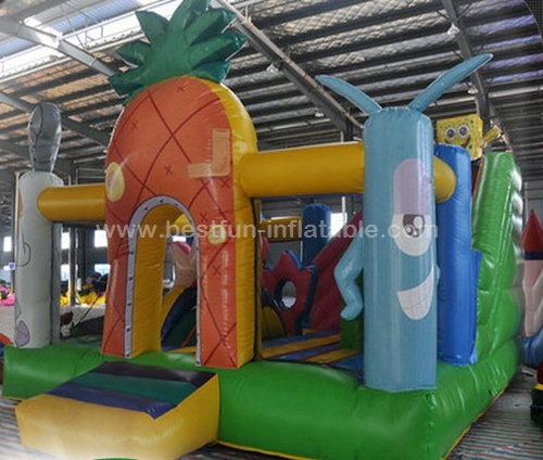 Commercial grade spongebob inflatable bounce house