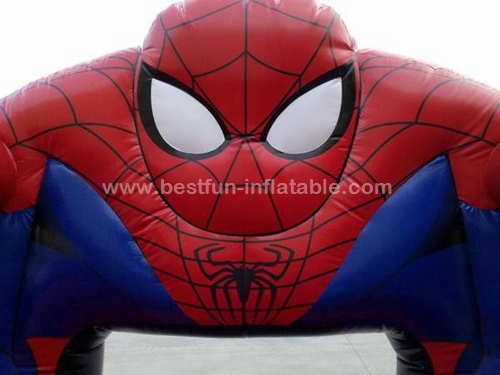 Commercial spiderman inflatable bouncy castle combo with climbing and slide
