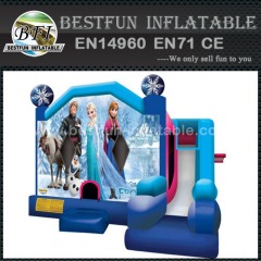 Latest design Frozen inflatable combo bouncer and slide