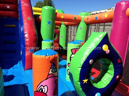 Ultimate combo inflatable bounce house with slide