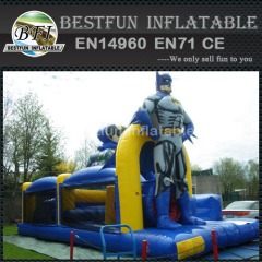 Hot sale batman inflatable castle with slide