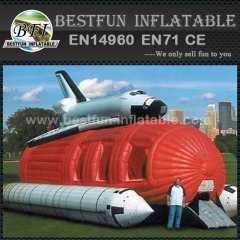 Inflatable flying helium spaceship for advertising